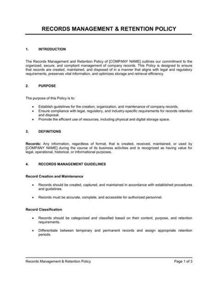 APS Policies & PIPs / Retention of Records