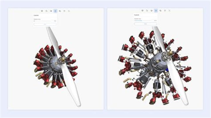 CAD Viewer Menu > Edit > Explode