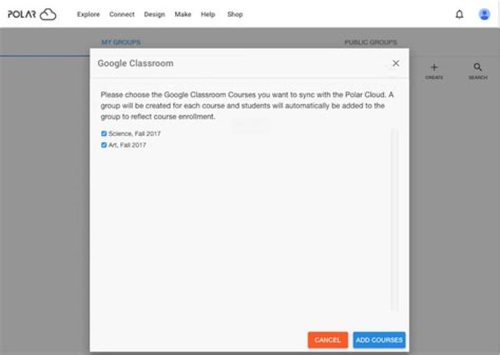 Creating groups corresponding to Google Classroom classes