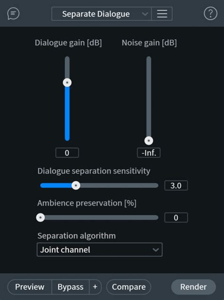 Dialogue Isolate - RX 8 Help