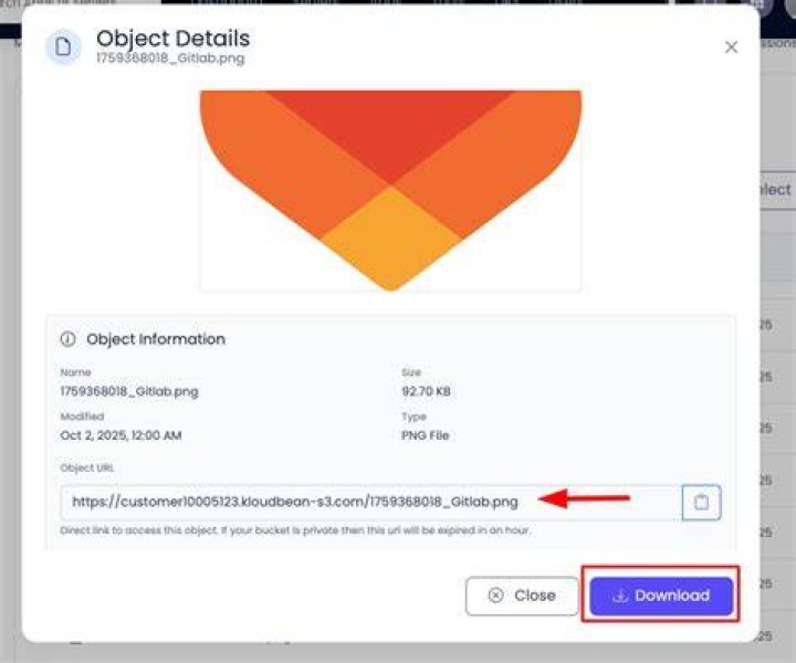 Downloading objects
