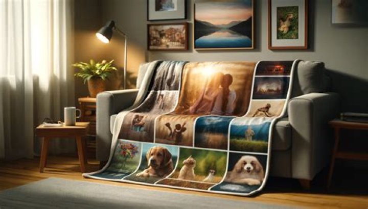 how to put pictures on a blanket