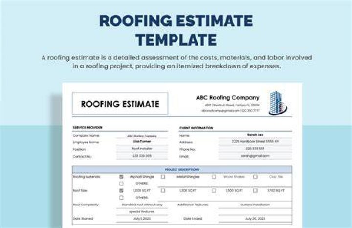 new roof estimate-Middletown, OH
