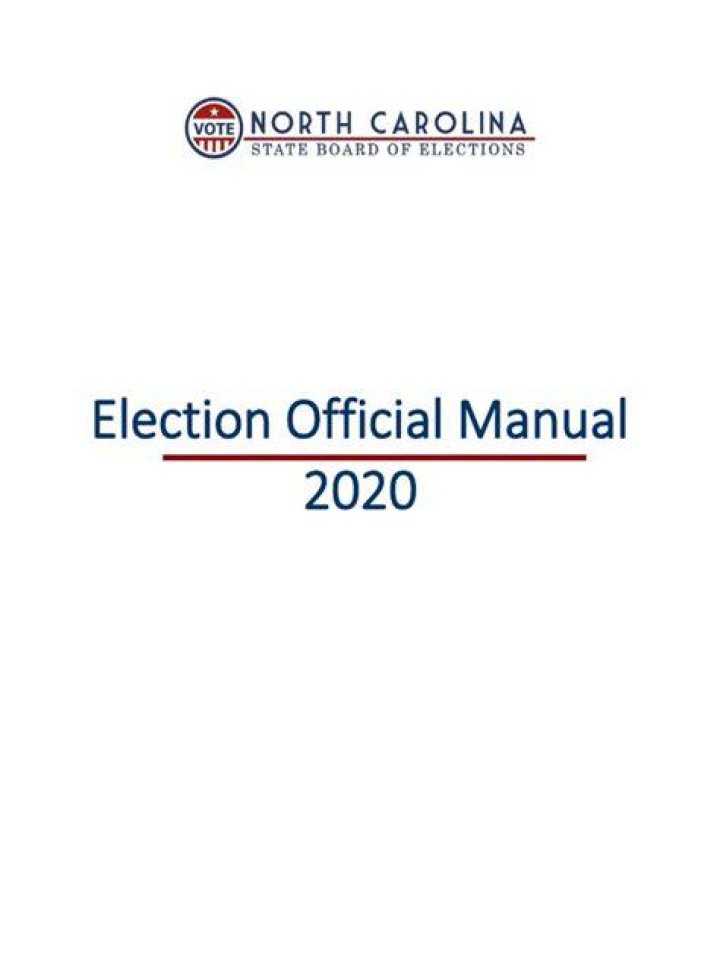 North Carolina Election Official Manual