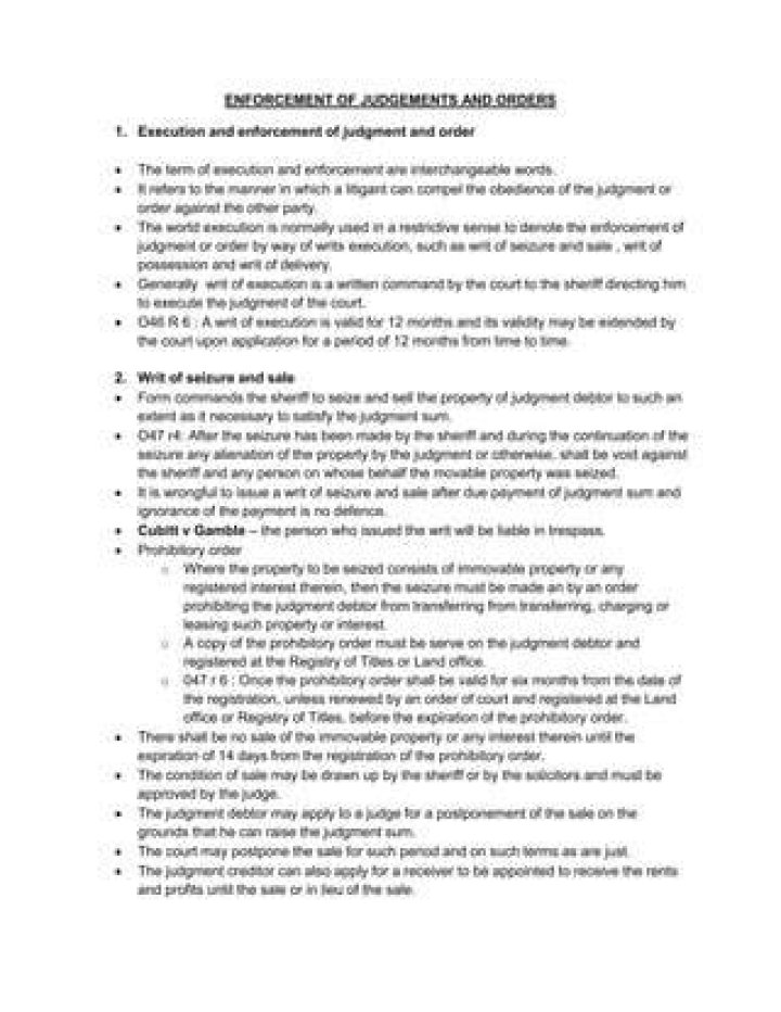 Practice Direction 70A - Enforcement of Judgements and Orders - The Civil Procedure Rules - Guidance